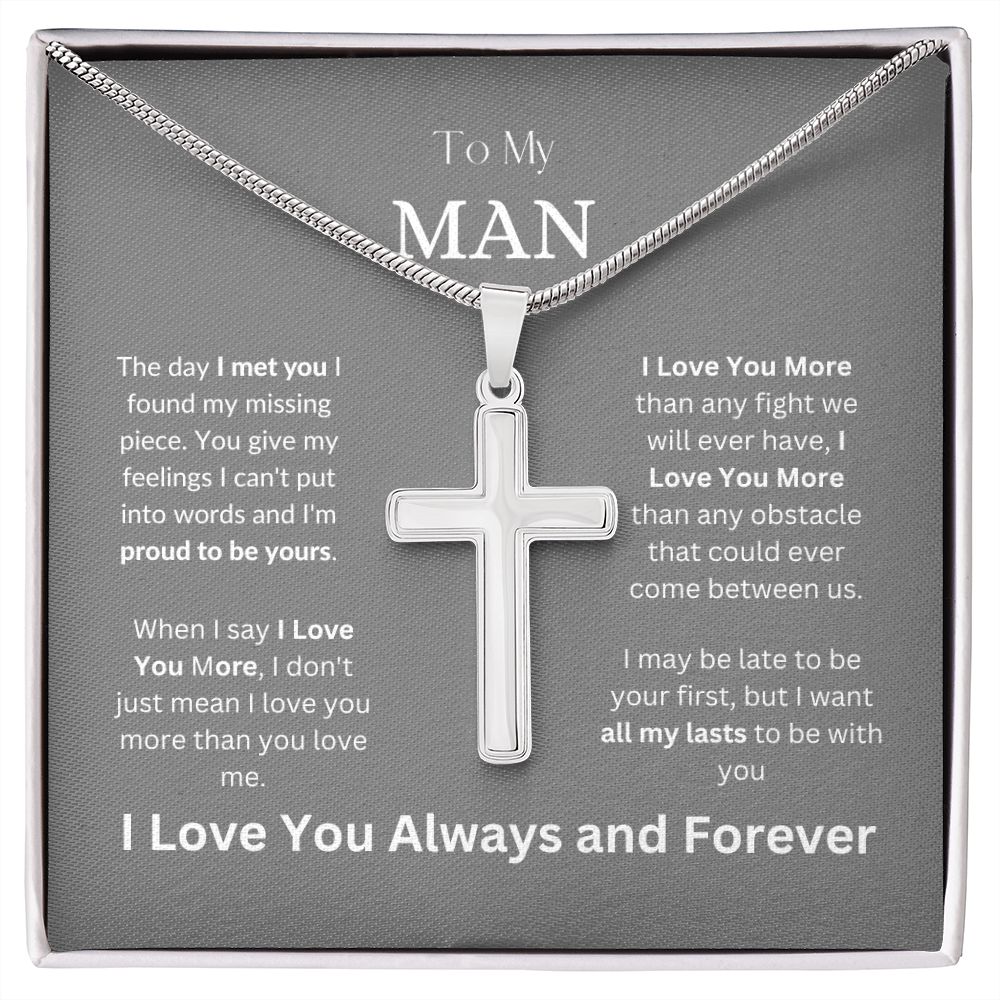 Man/Husband Stainless Steel Cross Neckless