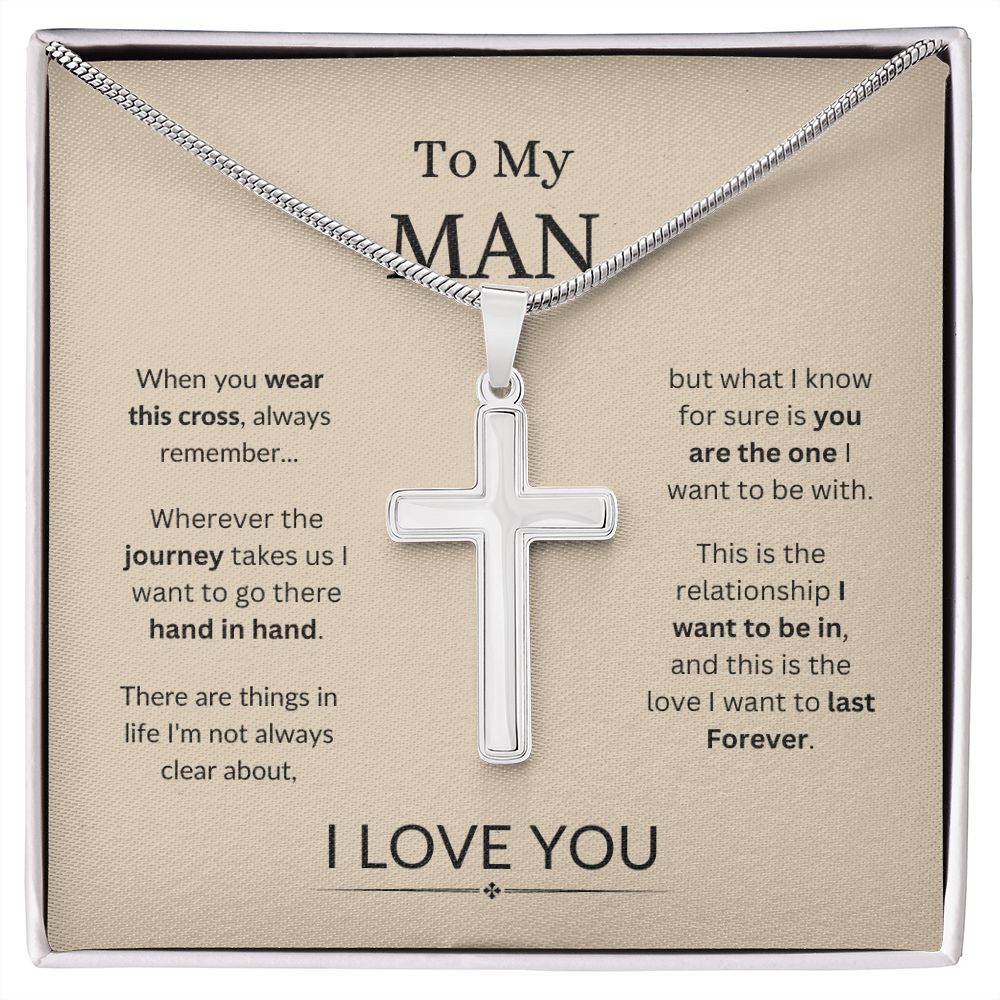 Man/Husband Stainless Steel Cross Neckless