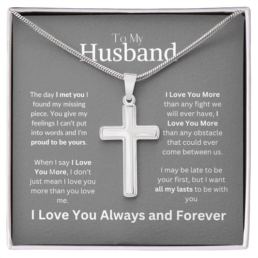 Man/Husband Stainless Steel Cross Neckless