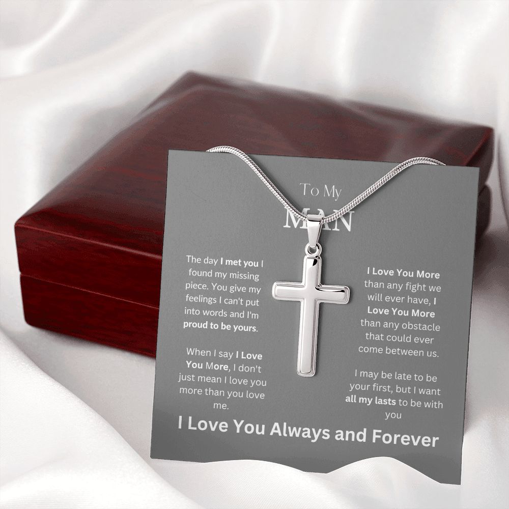 Man/Husband Stainless Steel Cross Neckless