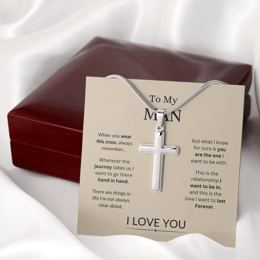 Man/Husband Stainless Steel Cross Neckless