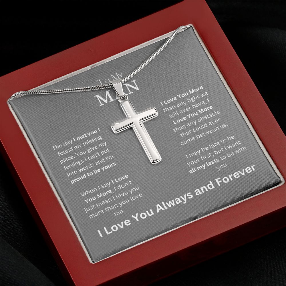 Man/Husband Stainless Steel Cross Neckless