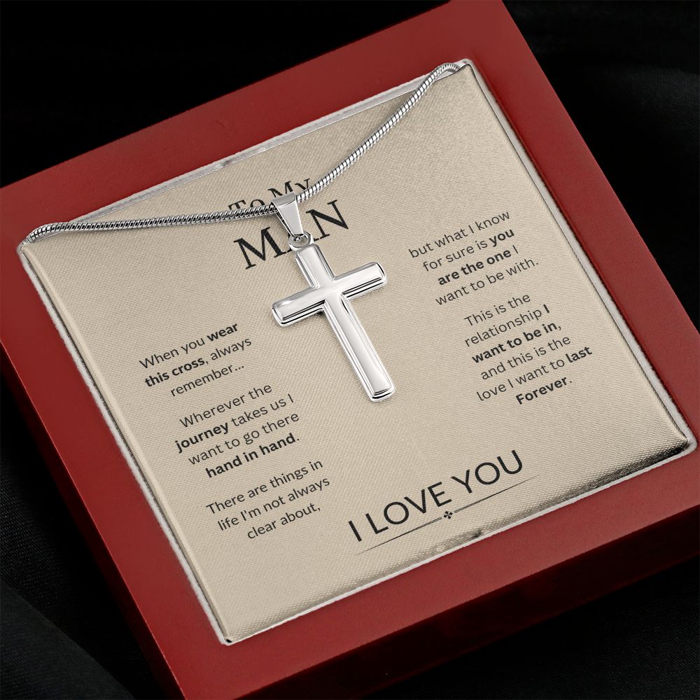 Man/Husband Stainless Steel Cross Neckless